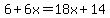 6%2B6x=18x%2B14