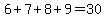 6%2B7%2B8%2B9=30