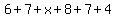 6%2B7%2Bx%2B8%2B7%2B4
