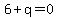 6%2Bq+=0++