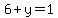 6%2By=1