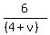 6%2F%28%284%2Bv%29%29