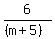 6%2F%28%28m%2B5%29%29