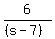 6%2F%28%28s-7%29%29