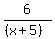 6%2F%28%28x%2B5%29%29
