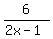 6%2F%282x-1%29