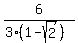 6%2F%283%281+-+sqrt%282%29%29%29