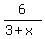 6%2F%283%2Bx%29
