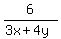 6%2F%283x+%2B+4y%29