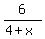 6%2F%284%2Bx%29