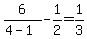 6%2F%284-1%29-1%2F2=1%2F3