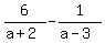 6%2F%28a%2B2%29-1%2F%28a-3%29