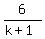 6%2F%28k%2B1%29