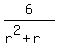 6%2F%28r%5E2+%2B+r%29