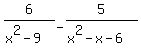6%2F%28x%5E2-9%29-5%2F%28x%5E2-x-6%29