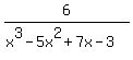6%2F%28x%5E3-5x%5E2%2B7x-3%29