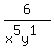 6%2F%28x%5E5y%5E1%29