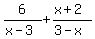 6%2F%28x-3%29%2B%28x%2B2%29%2F%283-x%29