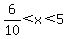 6%2F10%3Cx%3C5