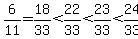 6%2F11=18%2F33%3C22%2F33%3C23%2F33%3C24%2F33