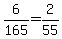 6%2F165+=+2%2F55