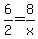 6%2F2+=+8%2Fx