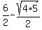 6%2F2+-+sqrt%284%2A5%29%2F2