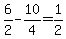 6%2F2-10%2F4=1%2F2