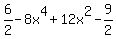 6%2F2-8x%5E4%2B12x%5E2-9%2F2%29