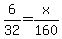 6%2F32+=+x%2F160