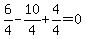 6%2F4+-+10%2F4+%2B+4%2F4+=+0