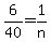 6%2F40=1%2Fn