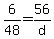 6%2F48=56%2Fd