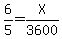 6%2F5=X%2F3600