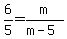 6%2F5=m%2F%28m-5%29