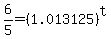 6%2F5+=+%281.013125%29%5Et