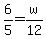 6%2F5+=+w%2F12%22