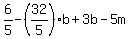 6%2F5-%2832%2F5%29b%2B3b-5m