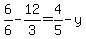 6%2F6-12%2F3=4%2F5-y