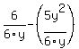 6%2F6y+-+%285y%5E2%2F6y%29