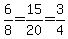 6%2F8=15%2F20=3%2F4