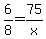 6%2F8+=+75%2Fx