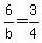 6%2Fb+=+3%2F4
