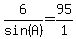 6%2Fsin%28A%29=95%2F1