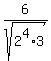 6%2Fsqrt%282%5E4+%2A+3%29
