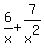 6%2Fx+%2B+7%2Fx%5E2