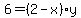 6=%282-x%29y