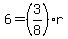 6=%283%2F8%29r+
