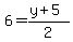 6=%28y%2B5%29%2F2