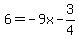 6=+-9x+-3%2F4
